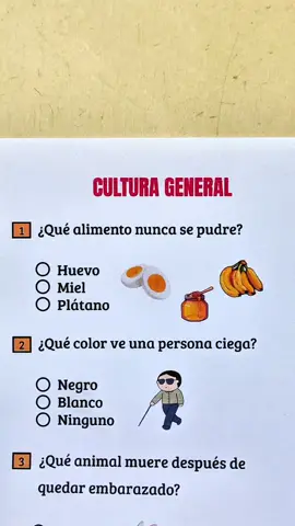 QUIZ CULTURA GENERAL! #quiz #trivia #preguntasyrespuestas #quizchallenge #generalknowledge 