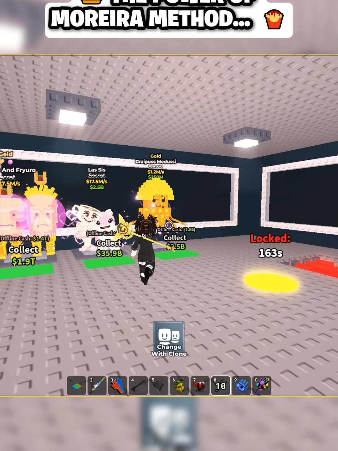 https://www.roblox.com/share?code=e14113a2c460f045b9e57e6b4661d0e3&type=Server | My best steal with the moreira method... #stealabrainrot #robloxfyp