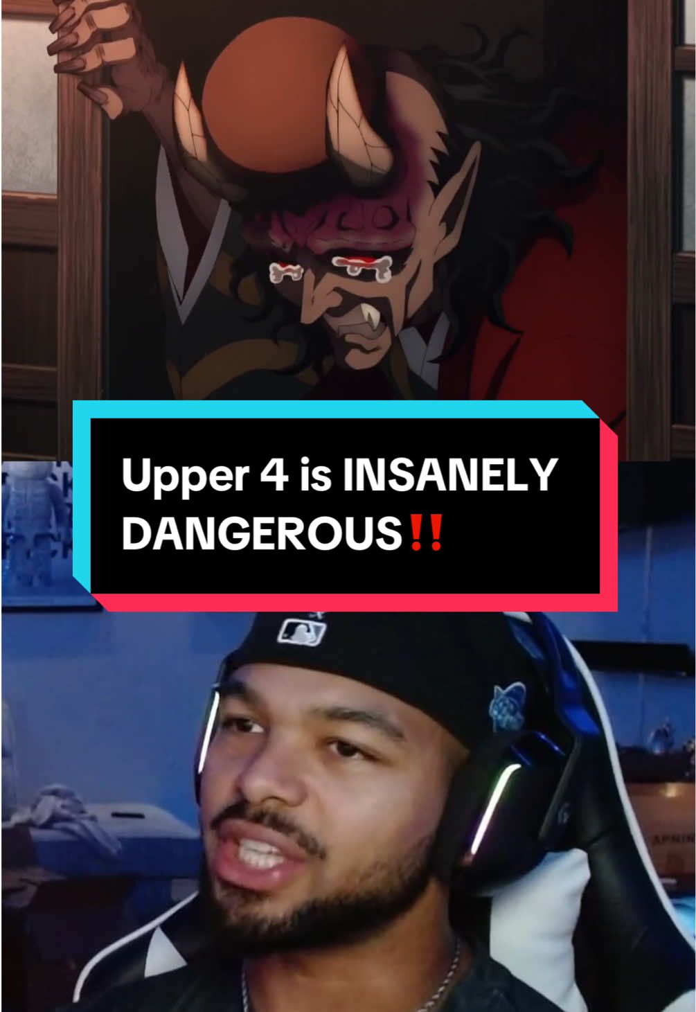 I’m definitely not messing with this guy🤣‼️ #anime #fyp #animetiktok #reaction #demonslayer 