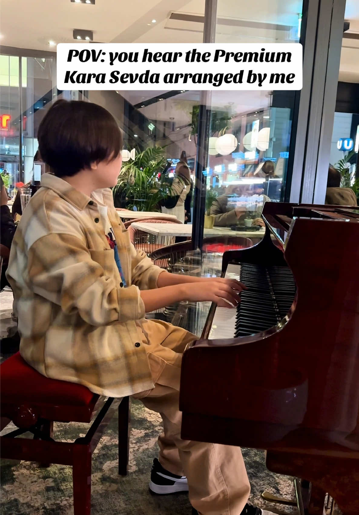 Most play just a short part and I made the full version 🤍 #karasevda #piano #public #fyp #pianotok 