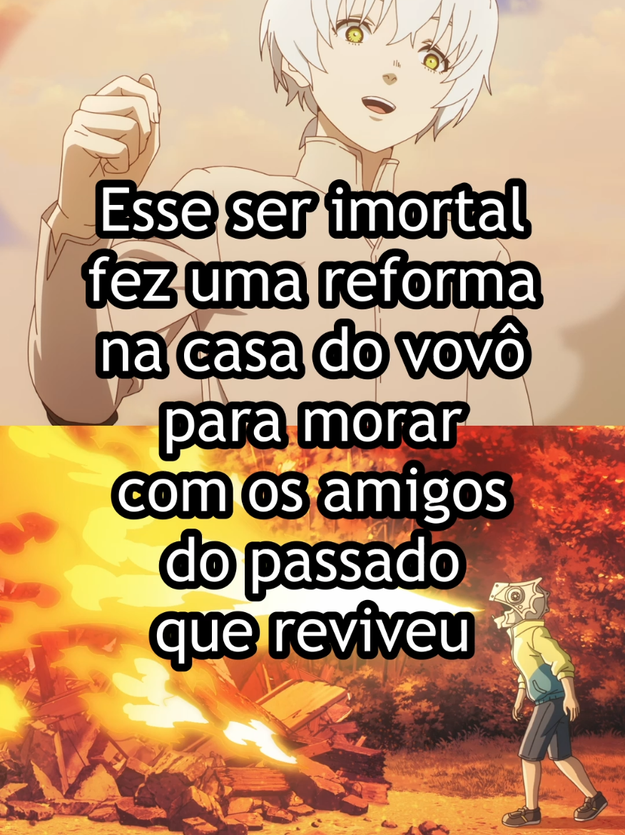 Esse ser imortal fez uma reforma na casa do vovô para morar com os amigos do passado que reviveu #anime #otaku #fumetsunoanatae #toyoureternity #fushi 
