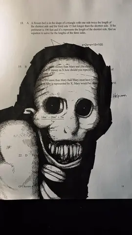 Day 11 of traumatizing my math teacher  #drawing #horrortok #funny #sketchbook #fypシ  Drawing Cone Zone