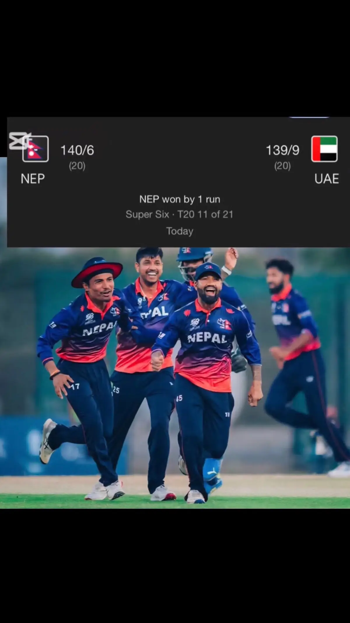 Congratulations cricket team nepal #pepalicricket