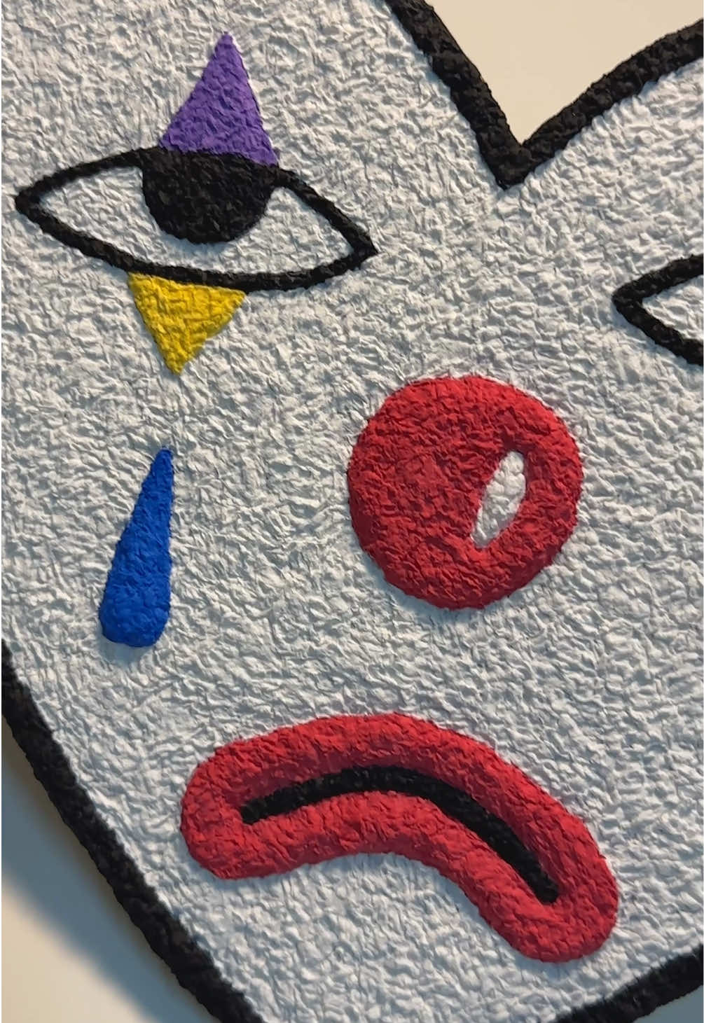 Replying to @thev full process of the heart clown tissue art  #art #mixedmedia #painting #artprocess #arttok 