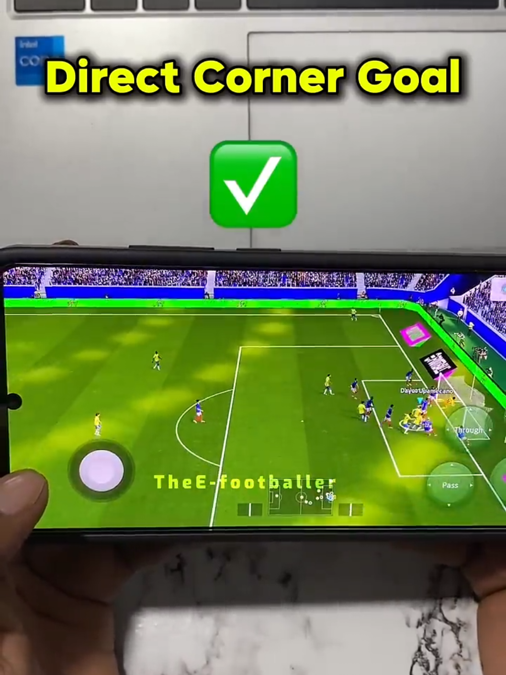 Corner goal skill efootball mobile 😱 . . #noob_area #pesmobile #efootball #efootball2026update #konami 