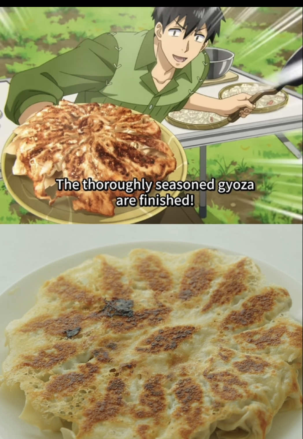 Season 2 of Campfire Cooking in Another World with My Absurd Skill is out. Gyoza anyone? 🥟🥟 @とんでもスキルで異世界放浪メシ【公式】  #gyoza #animefood #animeedit #animetiktok #campfirecookinginanotherworld 
