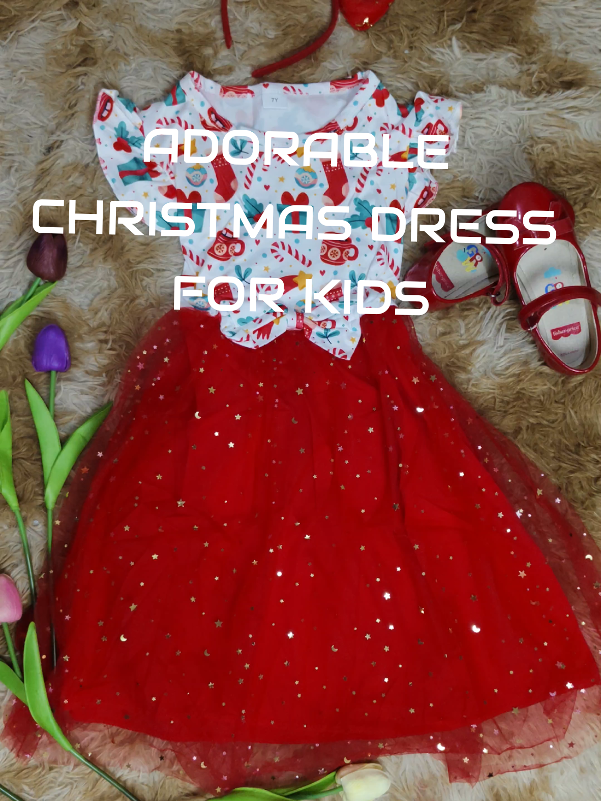 Make her Christmas sparkle from head to toe! 🌟 #FestiveFashion #HolidayDressForKids #christmasoutfit #christmasoutfits 