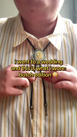 i struggled w figuring out what to wear as i’ve never worn formalwear of any kind since realizing im butch but this outfit felt so perfect and so me :’)  #styleinspo #OOTD #formalwear #butchstyle #bolotie 