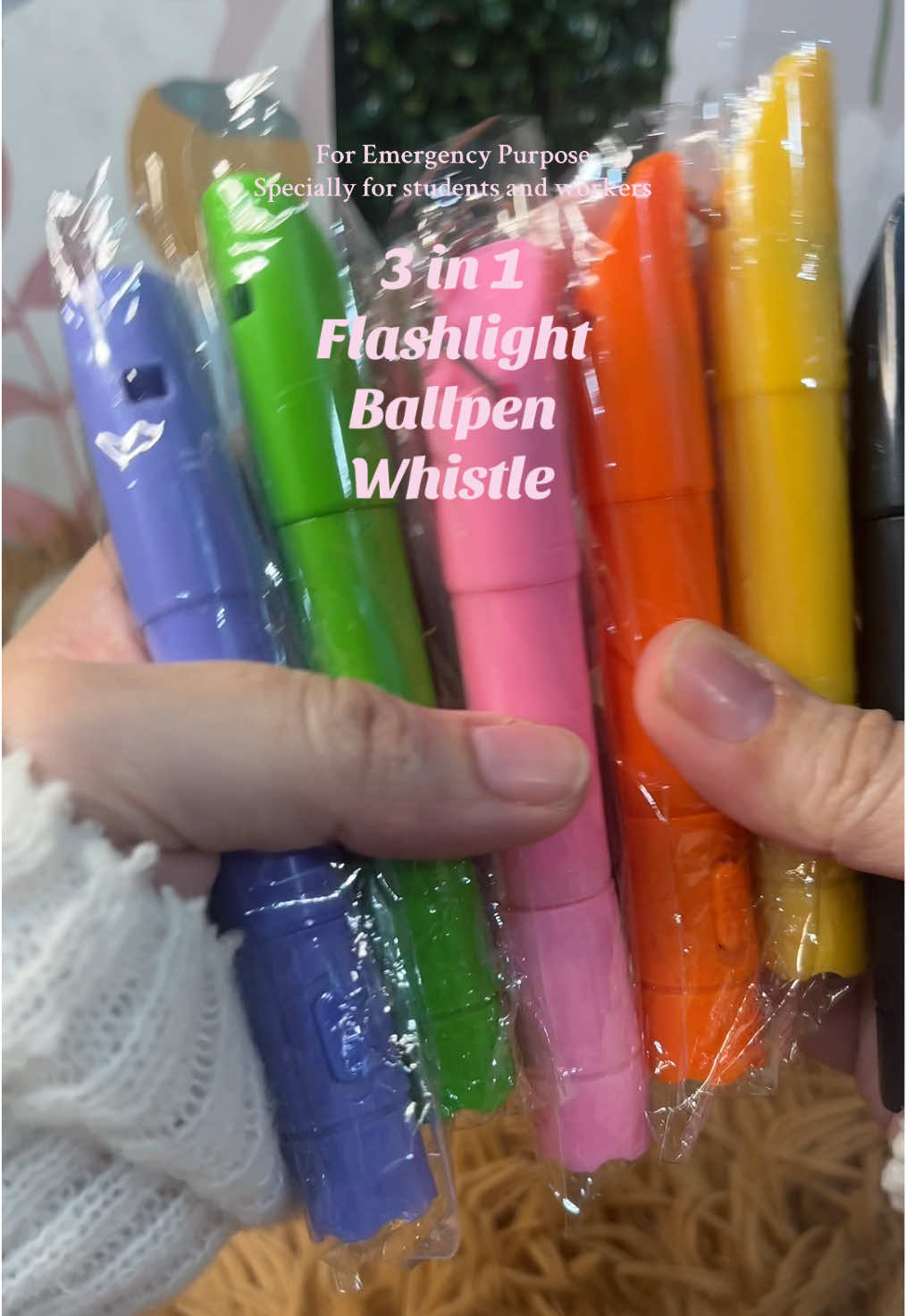 Emergency Essentials a must specially for students and workers #emergencyessentials #emergencyflashlightwithwhistleandpen #safetyfirst #beprepared #studentessentials 