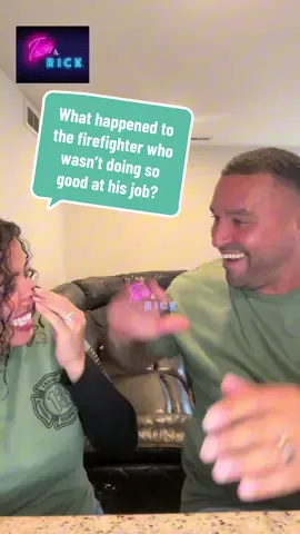 Rick is on fire🤣 #trishandrick #jokeswithtrishandrick #funny #couplecomedy #firefighter 