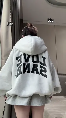 Áo dày form rộng#aokhoac#hoodiezip#trending#xuhuong 
