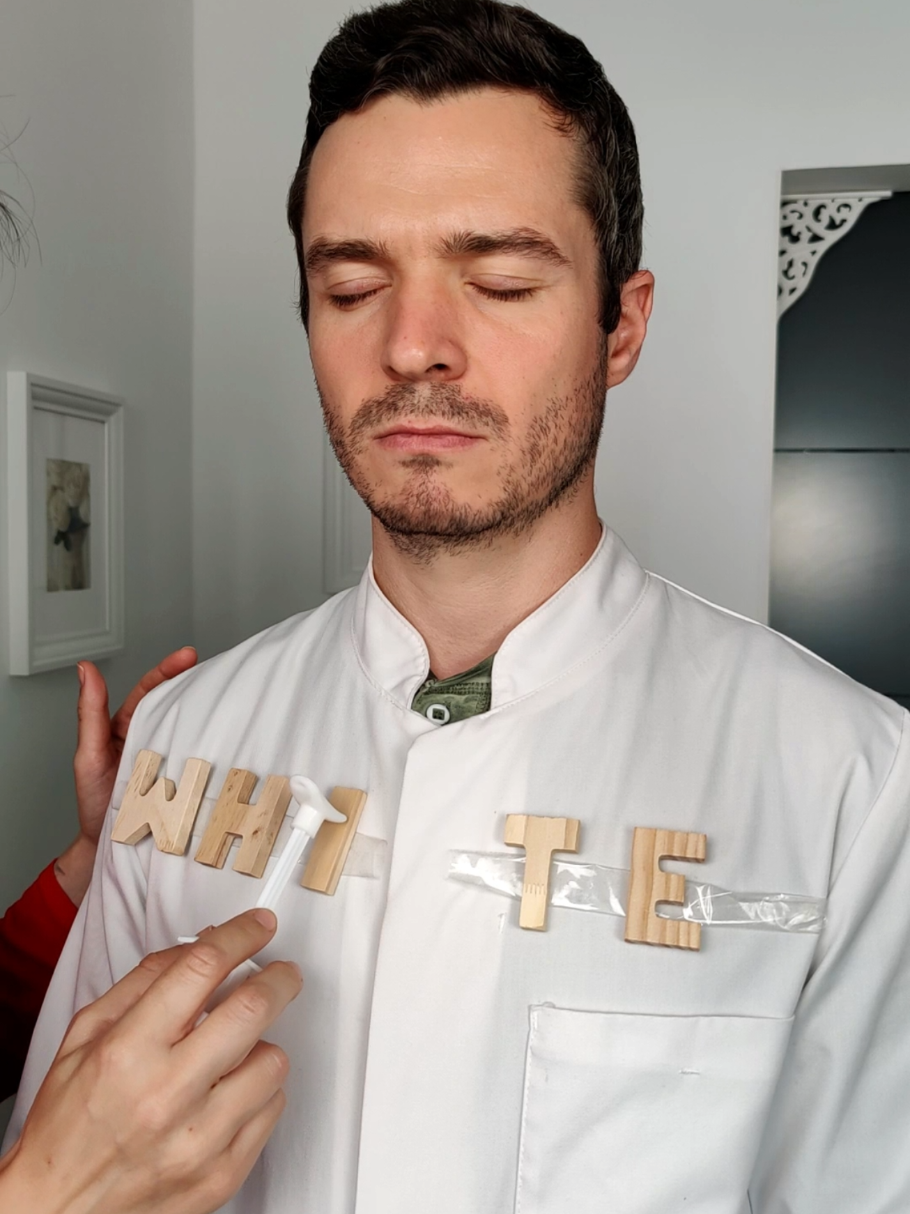 Naming colors of clothing with wooden letters #asmr #asmrvideo 