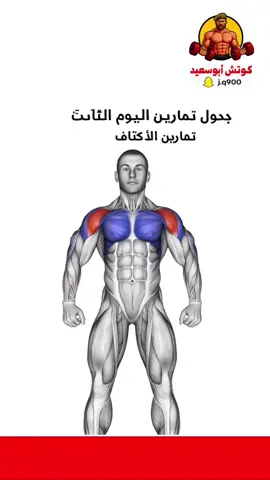 جدول تمارين عضلة الاكتاف جدول اليوم الثالث #اكسبلور #كمال_اجسام #رياضة_كمال_اجسام #تمارين #workoutmotivation 