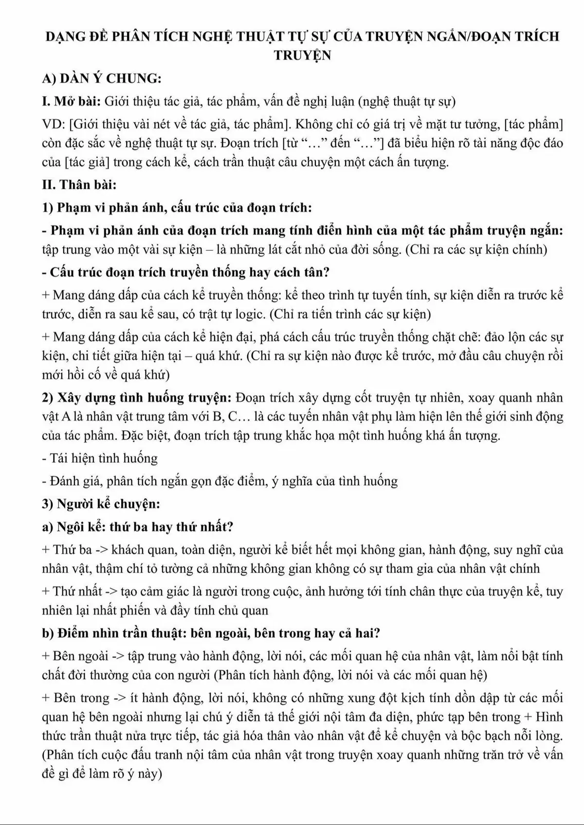 Cách làm dạng đề phân tích nghệ thuật tự sự của truyện ngắn 📖 #viralvideo #tiktok #xuhuong #foryou #trending 