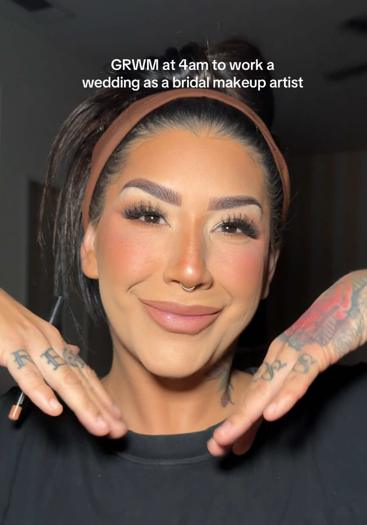 Early wake up call! 📞  GRWM @ 4am to work a wedding as a professional bridal makeup artist in Carlsbad, Ca. 💄💌💗 @grace and stella  @NYX Professional Makeup  @Too Faced  @Huda Beauty @hudabeautyshop @Huda  @Milani Cosmetics  @medicube US Store  @Thayers  @elfcosmetics  @Charlotte Tilbury  @loréal paris usa  @Diorbeauty  @maccosmetics  @Morphe Cosmetics  @HouseOfLashes  #makeup #makeupartist #grwmmakeup #bridalmakeupartist #grwm 