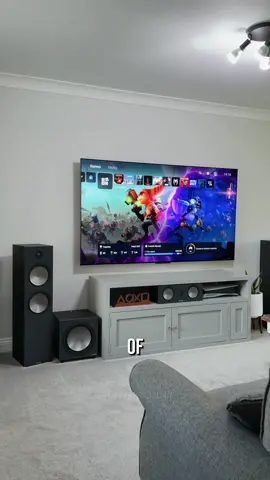 My TV setup is complete (for now) 77” LG OLED evo M5 (AD) #oled #GamingSetup #ps5 #playstation wireless 4K gaming tv