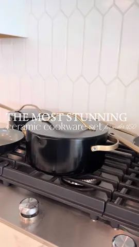 I cannot believe I almost spent over $600 for a veryyyyy similar pots and pans set… then I found these beauties for under $150 🤩 Tip: If you season your ceramic cookware right when you get it (and every 6 months after), they’ll last so much longer and truly stay non-stick 🙌🏼 🔗 in my LTK 🫶🏻  #cookware #ceramicpans #kitchenfinds #amazonfinds #homefinds               