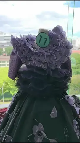 1 of my student project.. Inspired by Black Bat Flower.. For KKDW Fashion-Techno Competition 2025 at Ipoh.. #fashiontechnology #fashiondesign #fashionintechnology #bridaldress 