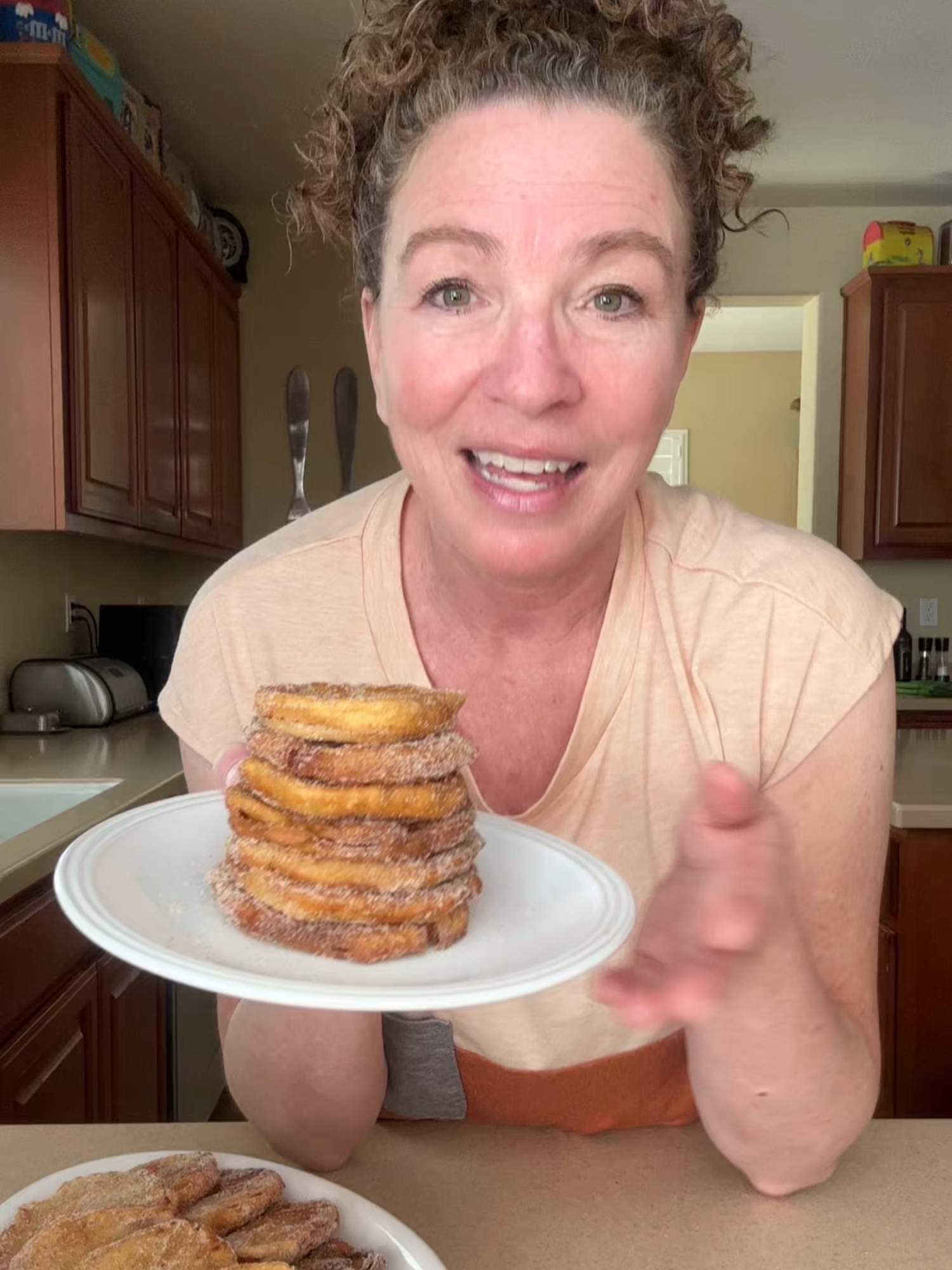 These Apple Fritter Rings are a fun spin on the popular donut shop Apple Fritter. Like a sweet apple version of an onion ring!