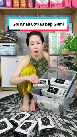 Gói Khăn ướt lau bếp Gumi tẩy dầu mỡ #cindythuytichcuc #khanlaubepgumi #khanlaubepdanang 