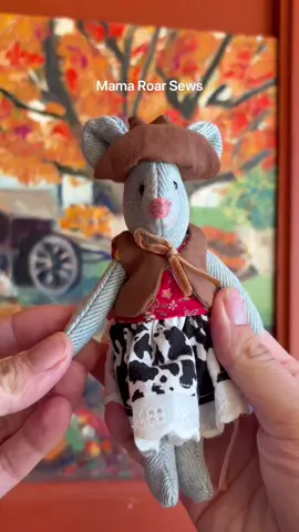 Day 12/31: making tiny costumes every day sewing process - handmade - custom toys - heirloom quality - hand sewing - mouse plushies - doll clothes - stuffed animals - plush - Maileg Mouse inspired - dollhouse mouse - dollhouse critters - Halloween costume ideas