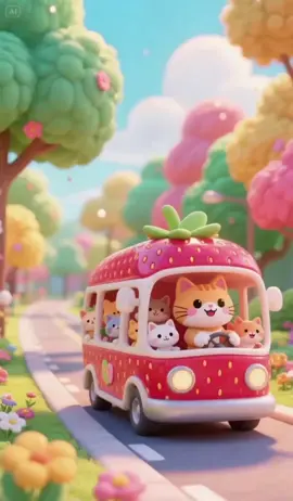 a buzina do ônibus faz bibi 🚍🍓🍦🥕 animais fofos pilotando ônibus no dia das crianças  #desenhoinfantil #fazendinha #infantil #musicainfantil #galinhapintadinha 