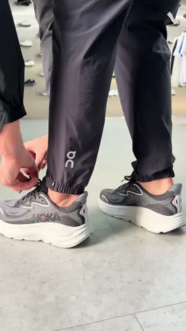 New Hoka Clifton 10 - Carbon Black / Satellite Grey paired with the On Running Core Tracksuit in Black!  • All sizes available in-store & online.  #fashion #fyp #viral #hoka #onrunning 