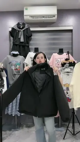 Áo Khoác Gió trần trám ấm áp, form rộng rãi cho các nàng 60-90kg. Trần trám dày dặn, không lo dồn bông!