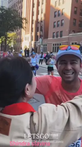 Mama Gigi Menyemangati Papa Raffi maraton di Amerika 🥰 #raffinagita1717 #america #maraton 