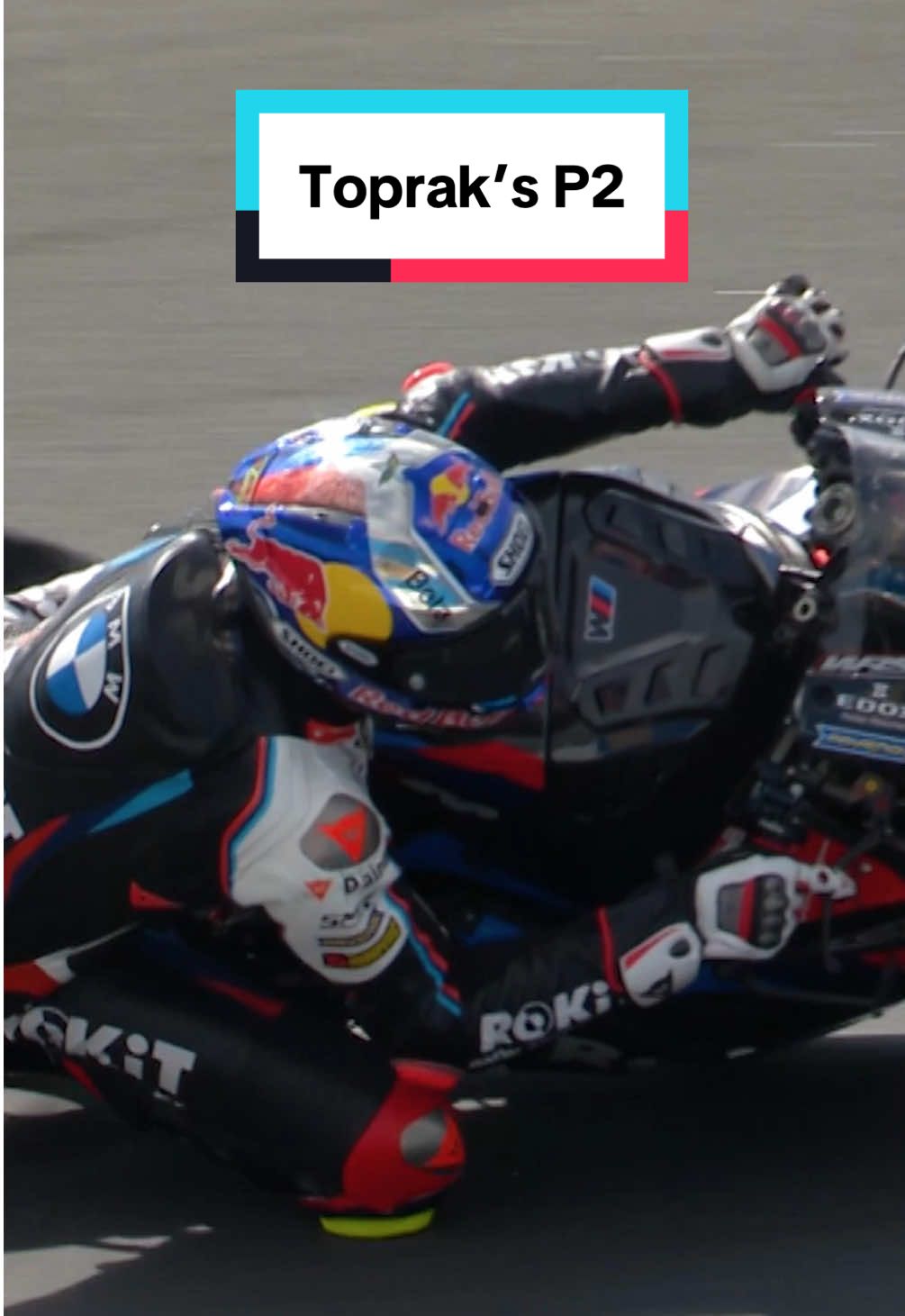 Despite a shake of the head, Toprak Razgatlioglu ends Race 2 in P2 and leading the Championship by 39 points ✊  #EstorilWorldSBK 🇵🇹 #WorldSBK #motorcycle #Motorsport #racing #sportsontiktok
