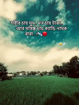 শরীর চায় ঘুম,, মন চায় টাকা,, আর মস্তিষ্ক চায় ক্যান্ডি নামক বাবা 😅🍬🔴 #foryou #fpyシ #viral 