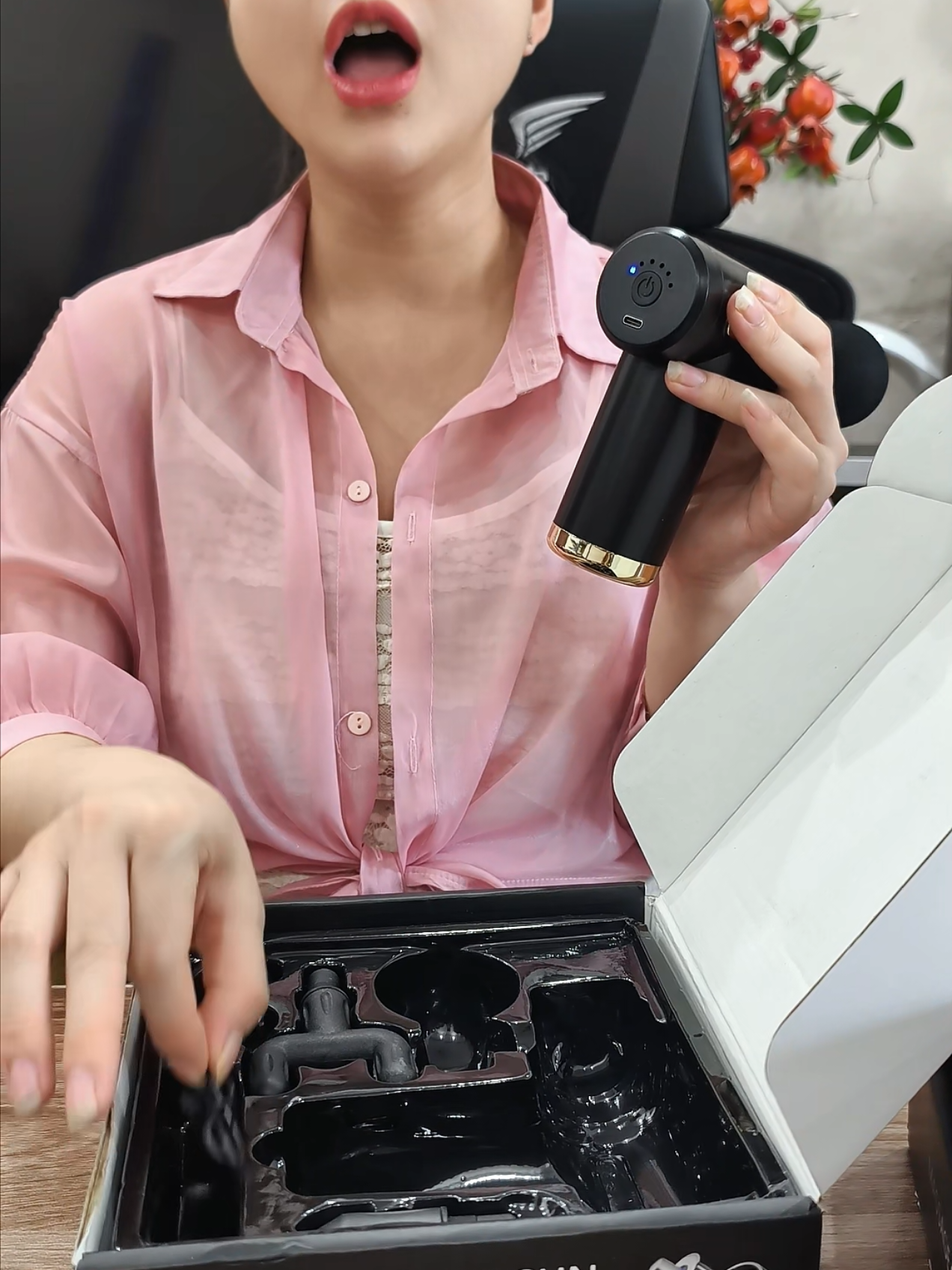 (Loại 1 pin 1200) Máy Massage cầm tay công nghệ AI 4 đầu 6 cấp cảm biến lực nhấn #maymassage #maymassagecamtay #congngheai #chamsocsuckhoe #gocvanphongcuatien 