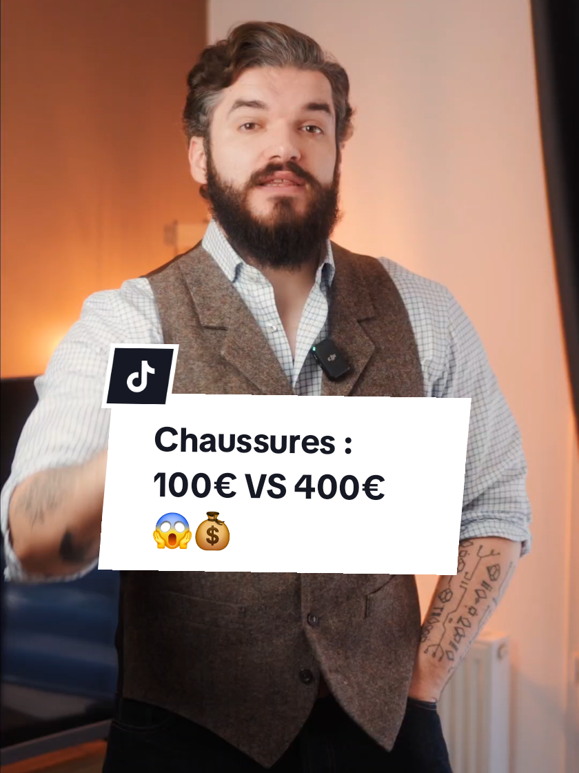 🇨🇵CHAUSSURES : 100€ VS 400€ Arrêtez de jeter votre argent par les fenêtres en achetant des paires de souliers qui vont tenir 2 mois... soutenez vos artisans et les petites marques 💪 🇬🇧 SHOES: €100 VS €400! Stop throwing your money away on shoes that fall apart after 2 months… Support your craftsmen and small brands instead 💪 #chaussures #sartorial #souliers #artisanat #bottines 