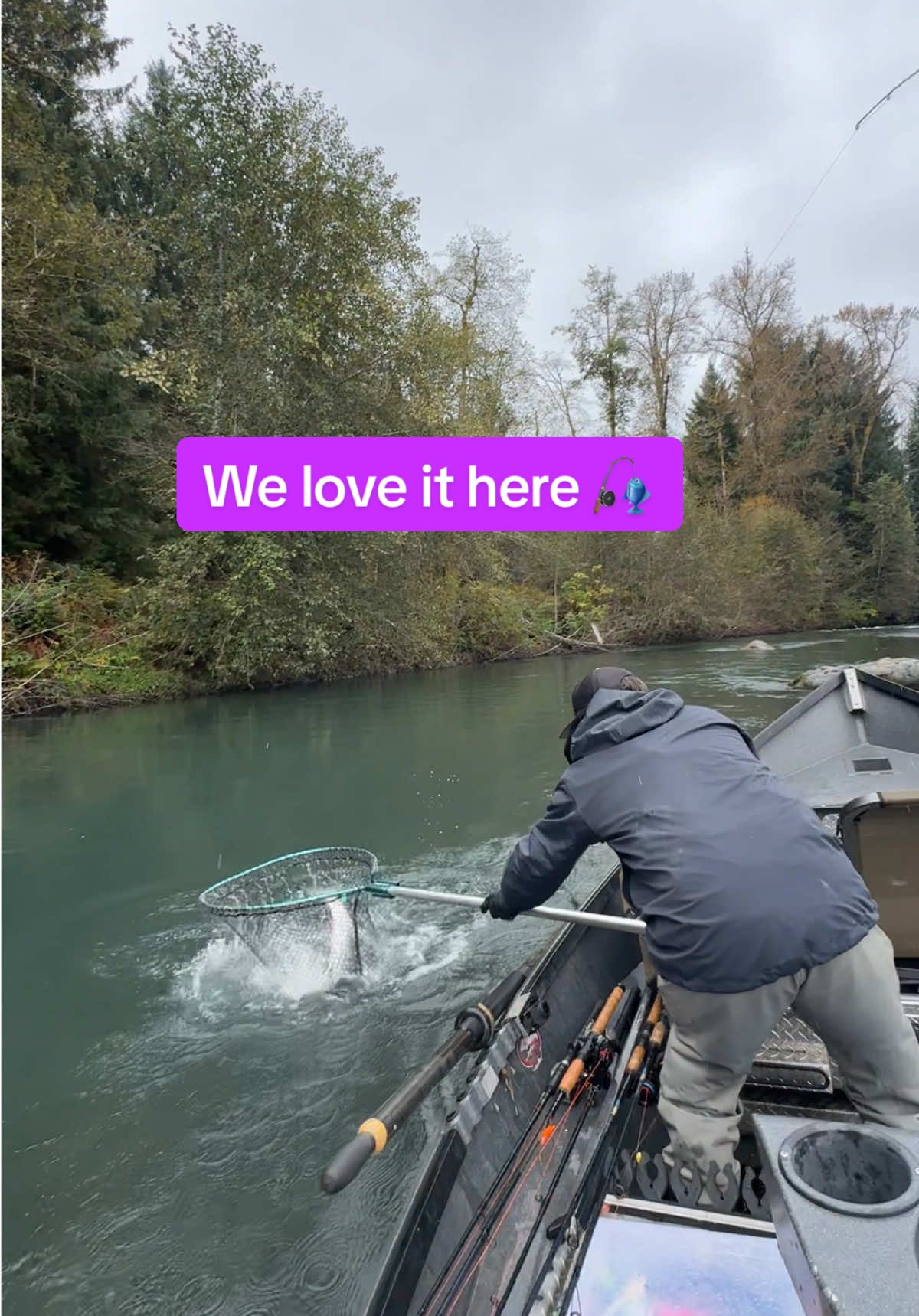 Definitely addicted. 🎣 Crazy how I can only get 300 views but whatever 😆 #fishing #salmonfishing #pnw #Outdoors #fyp 