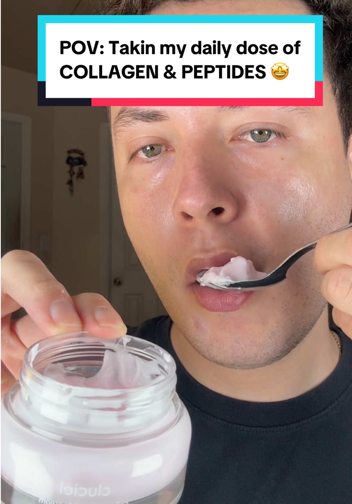 POV: Taking my daily dose of COLLAGEN & PEPTIDES 🩷 with Cluciel Collagen Peptide Cream. @cluciel  #cluciel #glassskin #acne #hyperpigmentation #tiktokmademebuyit