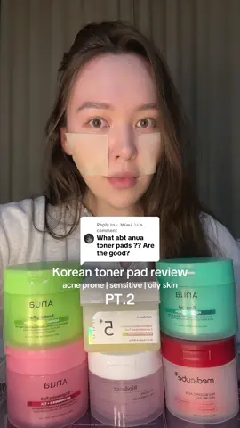 Replying to @⋆ 𝓜𝓲𝓶𝓲 ☽⋆ Korean toner pad review pt.2!!💘 #koreanskincare #clearskinroutine #tonerpads #viralskincare #oilyskin 