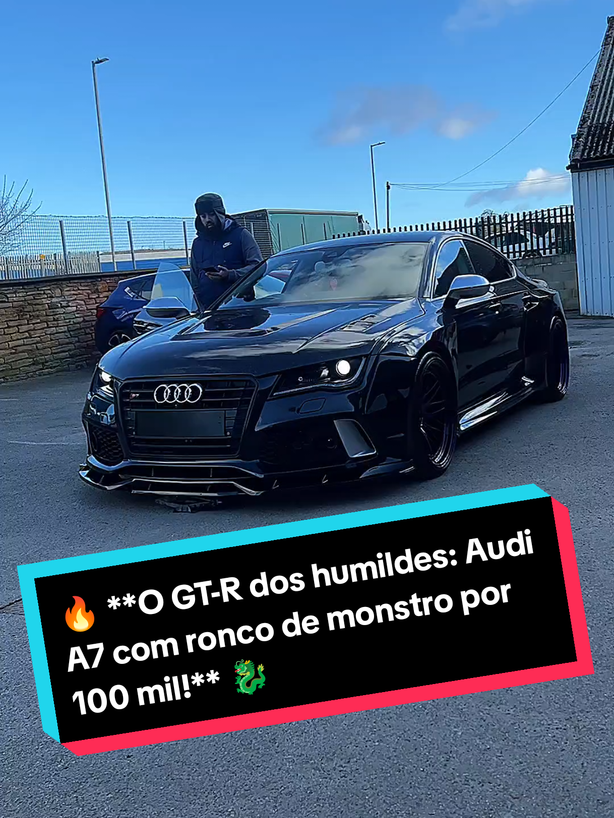 🔥 O GT-R dos humildes: Audi A7 com ronco de monstro por 100 mil! 🐉💥 #audia7 #gtr #carros #suv #foryoupage 