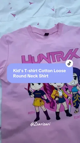 Kid’s T-shirt Cotton Loose Round Neck Shirt | Baggy Tshirt for girl kids #forkids #christmasgift #demonhunters #kpop #giftidea 