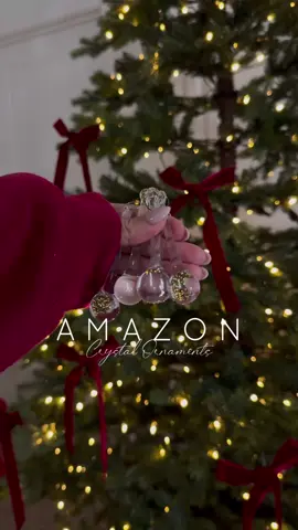 Magical Xmas touchs❤️🎅🏼|Link in my bio Amazon Storefront🔗 These crystal ornaments make any holiday setup look magical🦌✨ #christmasdecor #christmastree  #christmasideas #christmasornaments #christmasdecorations  