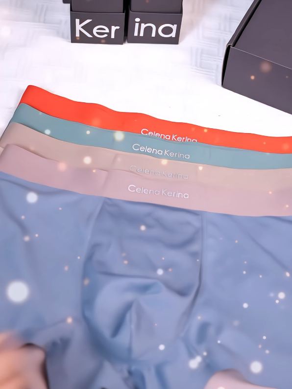 ISI 6 PCS Celana Dalam Pria Boxer Spandex Cool Silk yng Lagi Viral Hitam Katun Lembut Nyaman Polyester Pendek M Seamless briefs #viral #fyp #cd #cdboxer #boxer 