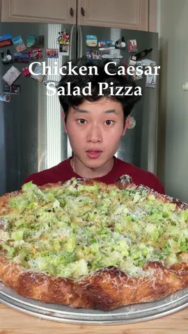 Caesar Salad Pizza with @wildwonder mukbang. #wildwonderpartner #pizza #mukbang #asmr #caesarsalad