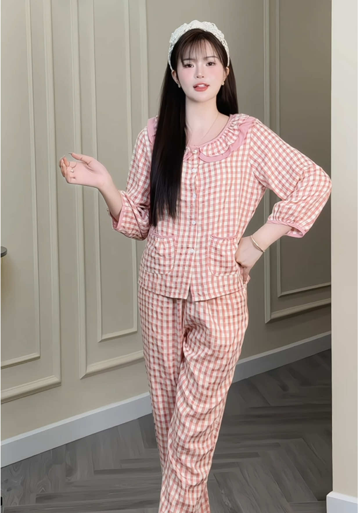 Set đồ bộ nữ cổ bèo #pijama 