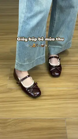 Giày búp bê màu nâu trầm vibe mùa thu #gaubata #giaynu #giaybupbe #giaynuxinh 