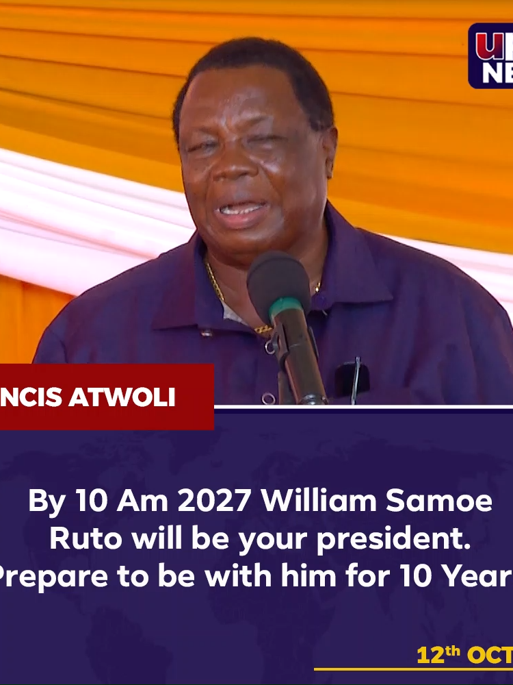 By 10 Am 2027 William Samoe Ruto will be your president. Prepare to be with him for 10 Years.