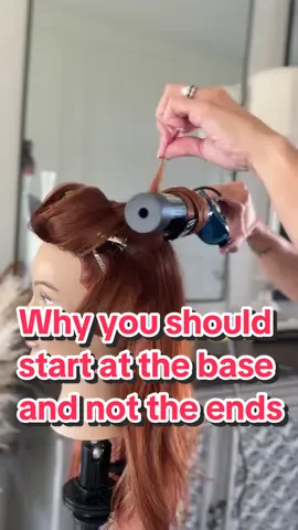 Here’s why starting your curls at the base rather than the ends and rolling up matters in your finished result. 