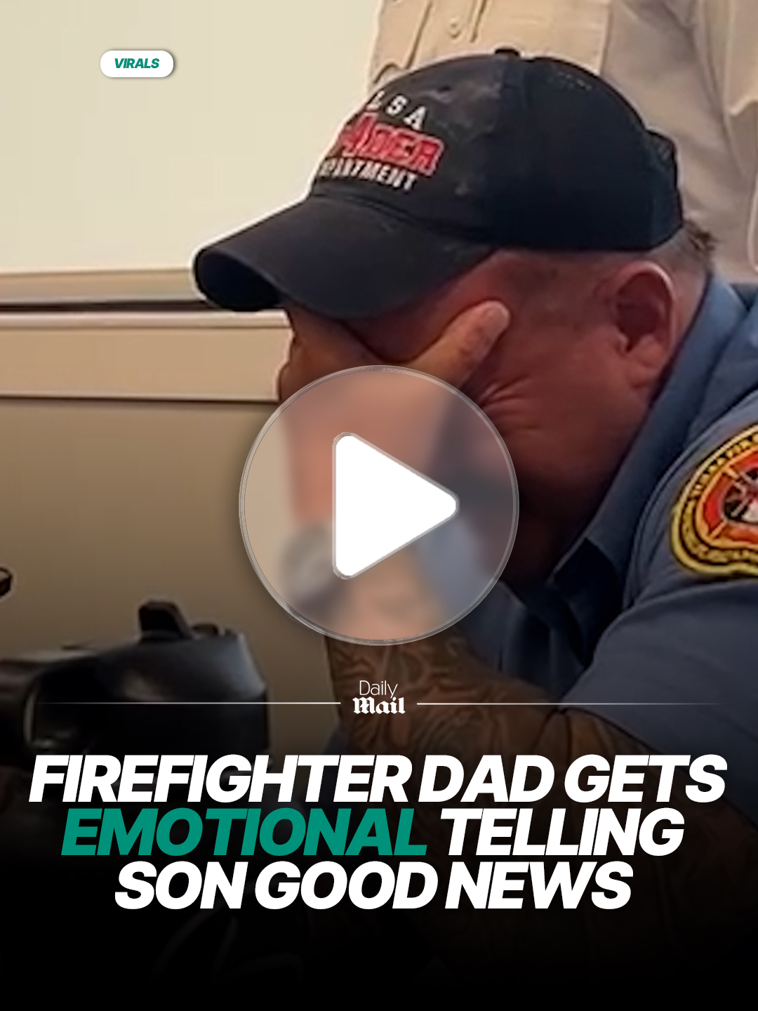 He cried tears of happiness ❤️ 🎥 Frank Bresee via Storyful #family #son #father #Love