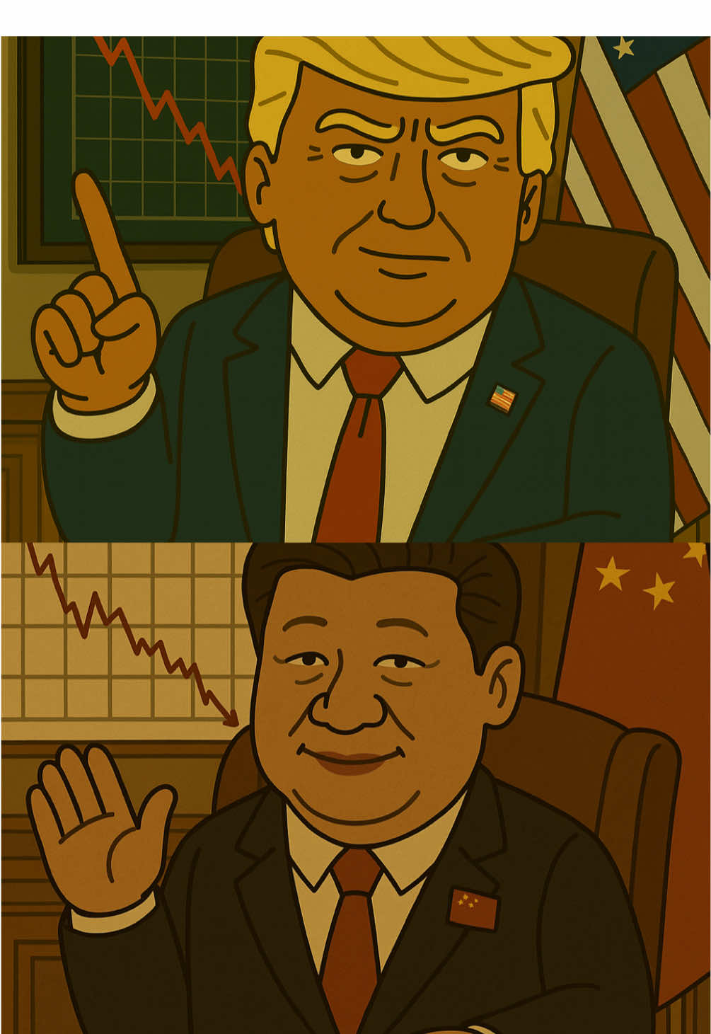 TRUMP VS XI JINPING : la guerre des taxes est lancée 💥 Trump menace la Chine, Xi Jinping répond avec TikTok 😏 Entre terres rares, TSMC et ego XXL, le business devient une bataille mondiale. Le dollar tremble, les tweets explosent, et le Yuan rigole. FDP vous présente la diplomatie version Wall Street contre Pékin 🏛️ #chine #Trump #XiJinping #taxes #geopolitique 