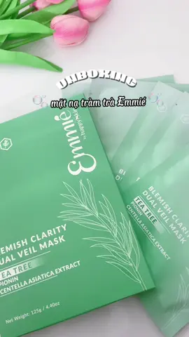 Mặt nạ tràm trà pionin Emmié nhà HappySkin 🌱🌱#unboxing #happyskin #matnatramtra #xuhuongtiktok #xh 