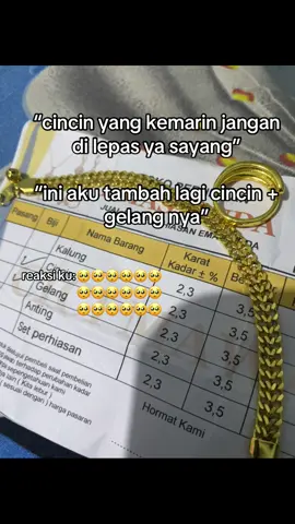 masyallah sayng, lancar rezeki mu sayng🥺🥺 #fyp #cincin #gelang #bucin #berandafyp 