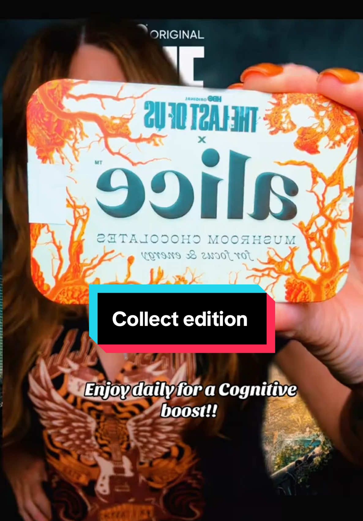 Grab it for the collector love it for the energy and focus. The last of us, Alice mushroom chocolates for focus and energy. #thelastofus #focus #energy #brainstorm #mushroomchocolate 